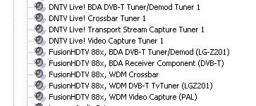 DNTV Live! + DVICO Full (T1) PCI Cards